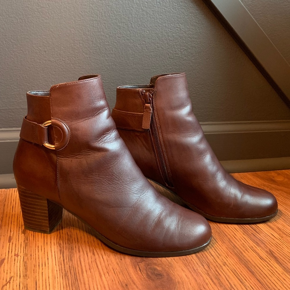 Cole Haan Burgundy Ankle Booties-Sz 6.5